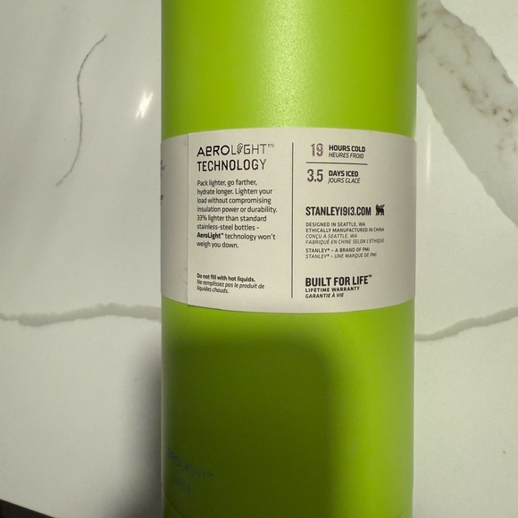 Stanley Bright Green IceFlow Bottle with Blue Logo - Picture 3 of 4